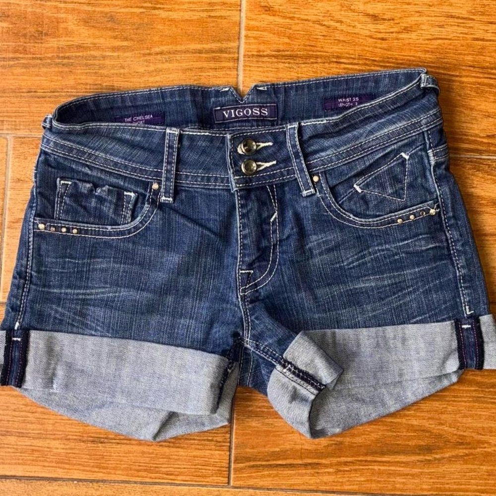 Y2K Jean shorts vigoss shorts  25 waist 3 length - Picture 2 of 7